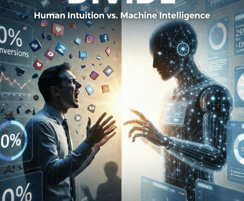 Human vs. AI in the digital divide with social media and data analytics.
