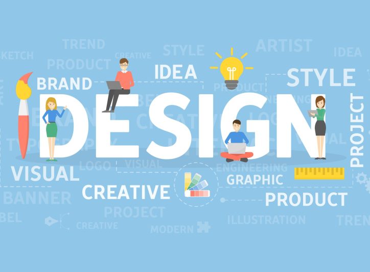 Design concept illustration. Idea and style, creativity and projects.